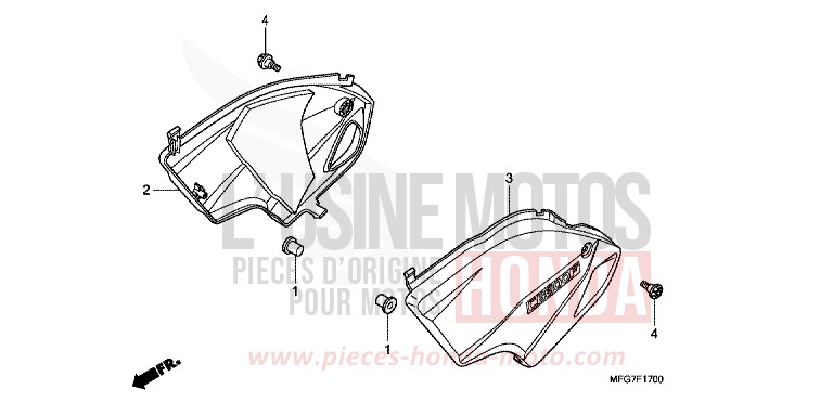 SEITENABDECKUNG von Hornet ABS PEARL ACID YELLOW (Y205) von 2009